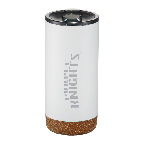  Valhalla Vacuum Insulated White Tumbler 16oz - Purple Knights Engraved