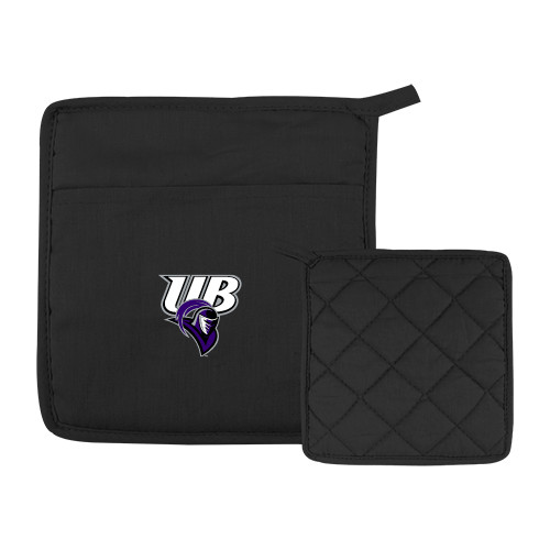  Quilted Canvas Black Pot Holder - Primary Mark