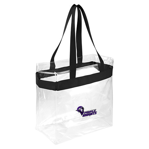  Game Day Clear Stadium Tote - Purple Knights Stacked w/ Knight Head