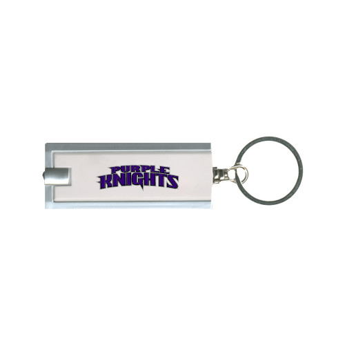  Turbo White Flashlight Key Holder - Purple Knights