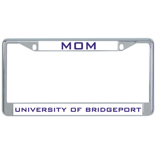  Mom Metal License Plate Frame in Chrome - Mom