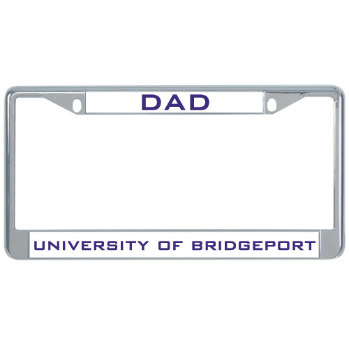  Dad Metal License Plate Frame in Chrome - Dad
