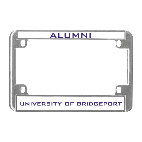  Metal Motorcycle License Plate Frame in Chrome - Alumni