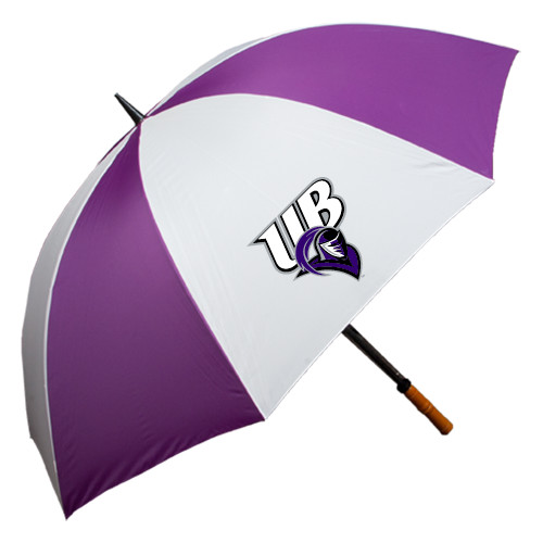  64 Inch Purple/White Umbrella - Primary Mark
