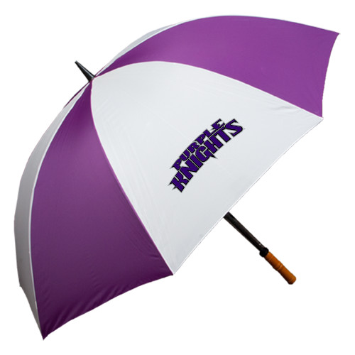  64 Inch Purple/White Umbrella - Purple Knights
