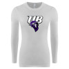 Thumbnail image for  Womens White Long Sleeve V Neck Tee