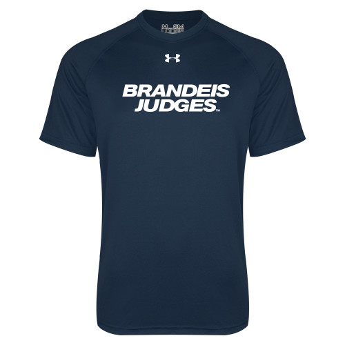  Under Armour Navy Tech Tee - Brandeis Judges Wordmark