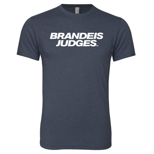  Next Level Navy Triblend Tee - Brandeis Judges Wordmark