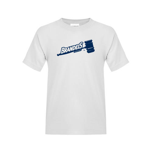  Youth White T Shirt - Brandeis Athletics