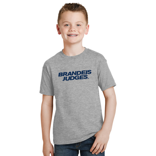  Youth Grey T-Shirt - Brandeis Judges Wordmark