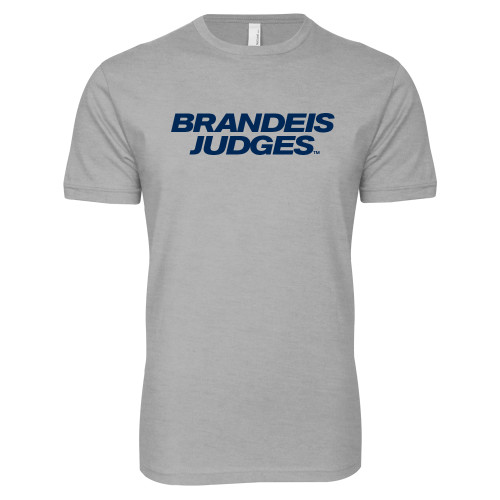  Next Level Heather Grey SoftStyle T Shirt - Brandeis Judges Wordmark