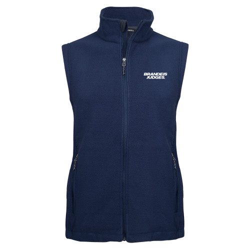 Brandeis Navy Fleece Full Zip Vest