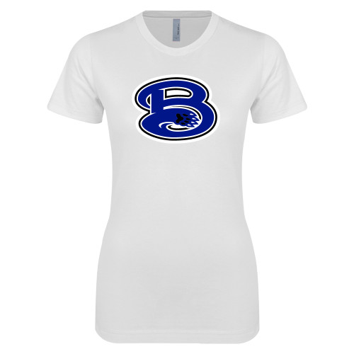  Next Level Womens White Boyfriend Tee - B