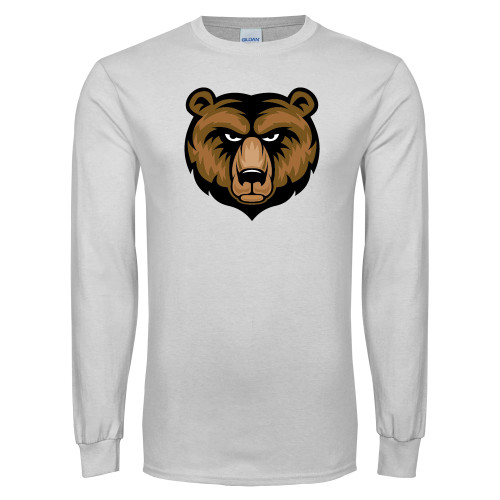  White Long Sleeve T Shirt - Bear