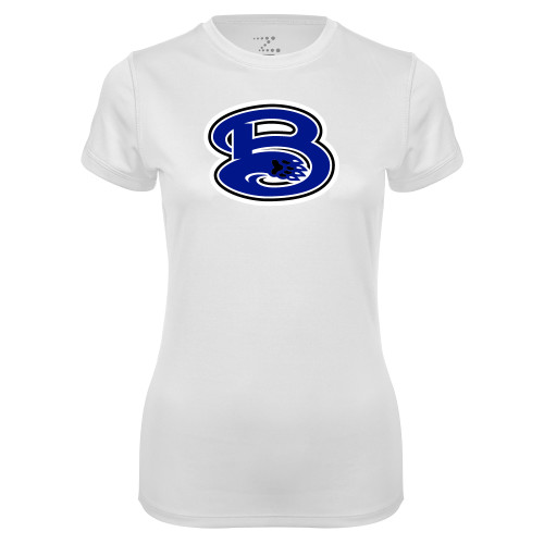  Womens White Performance Tee - B