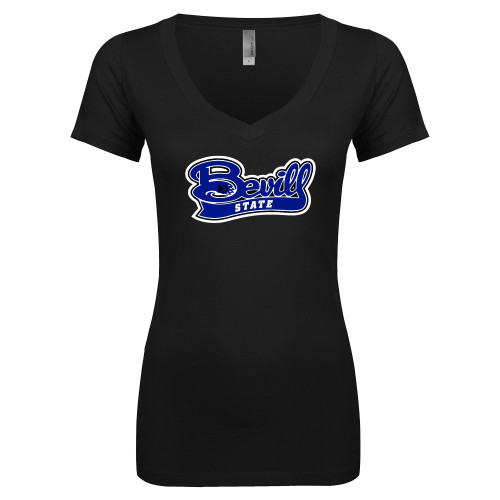  Next Level Womens Black Ideal V Tee - Bevill State