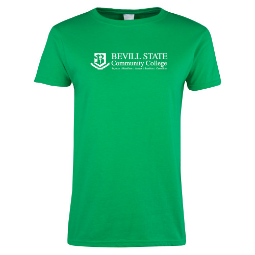 Womens Kelly Green Short Sleeve Tee - Instituional Mark