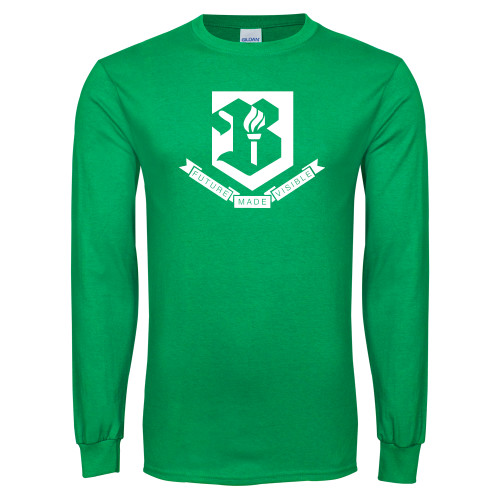  Kelly Green Long Sleeve T Shirt - B Shield