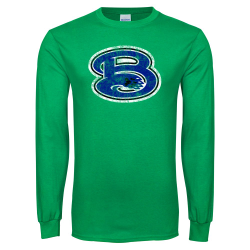  Kelly Green Long Sleeve T Shirt - B Distressed