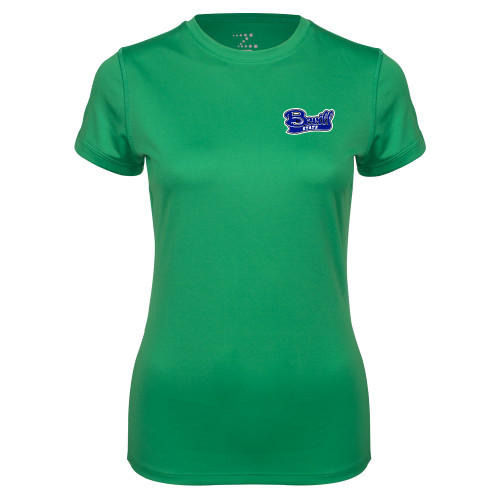  Womens Kelly Green Performance Short Sleeve Tee - Bevill State