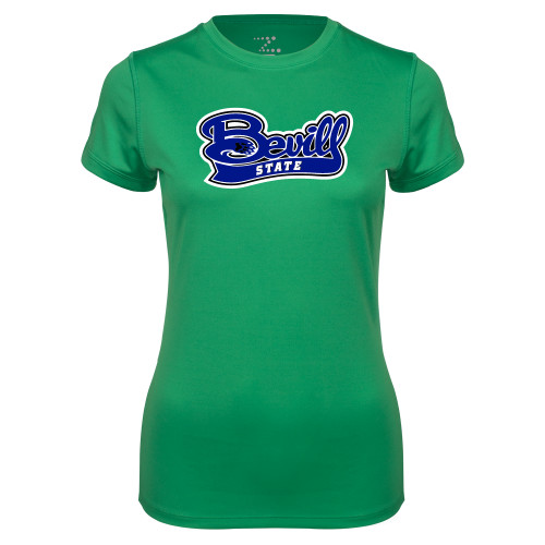  Womens Kelly Green Performance Short Sleeve Tee - Bevill State