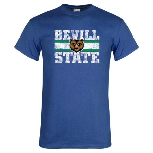  Royal T Shirt - Block Distressed