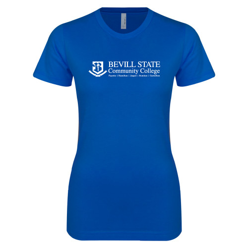  Next Level Womens Royal Boyfriend Tee - Instituional Mark