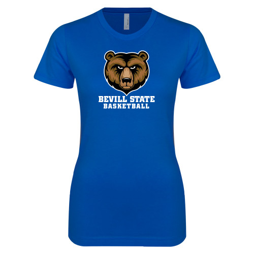  Next Level Womens Royal Boyfriend Tee - Basketball
