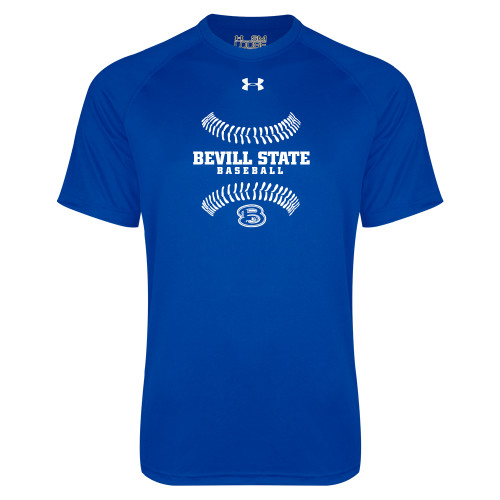 Under Armour Royal Tech Tee - Baseball Seams