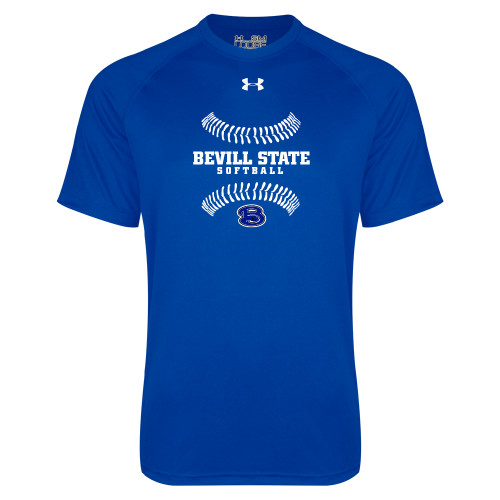  Under Armour Royal Tech Tee - Softball Seams