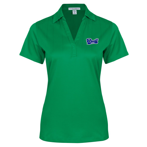  Womens Kelly Green Performance Fine Jacquard Polo - Bevill State