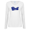Thumbnail image for  Womens White Long Sleeve V Neck Tee