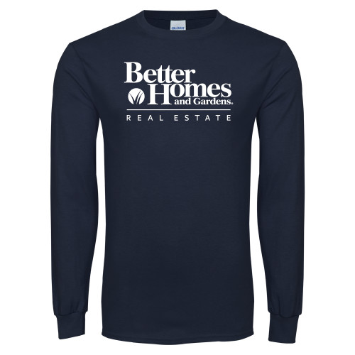 Navy Long Sleeve T-Shirt-Core Logo