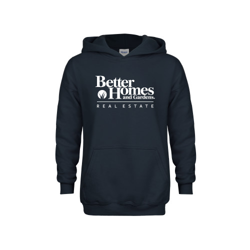 Youth Navy Fleece Hoodie-Core Logo