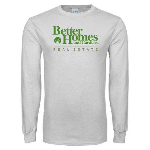 White Long Sleeve T Shirt-Core Logo