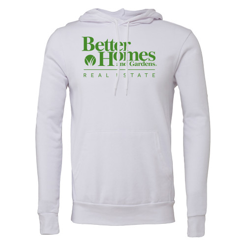Bella + Canvas White Fleece Hood-Core Logo