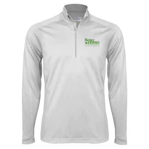 Syntrel White Interlock 1/4 Zip-Core Logo