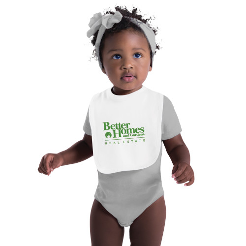 White Baby Bib-Core Logo