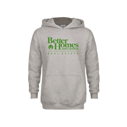 Youth Grey Fleece Hood-Core Logo