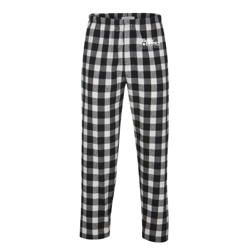 Boxercraft Black/White Unisex Buffalo Flannel Pajama Pant-Core Logo