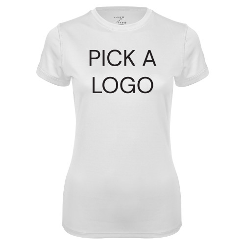 Womens White Performance Tee-Blank for M Tools Setup