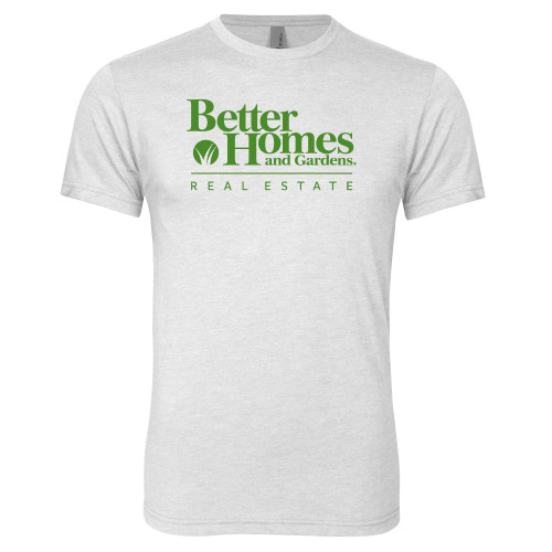 Next Level Heather White Triblend Tee-Core Logo