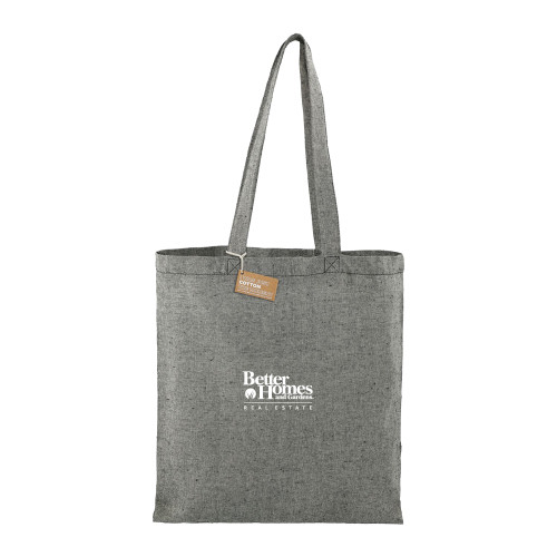 Recycled Cotton Twill Black Tote-Core Logo
