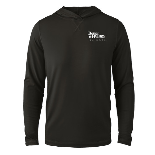 Black Long Sleeve Hooded Tee-Core Logo