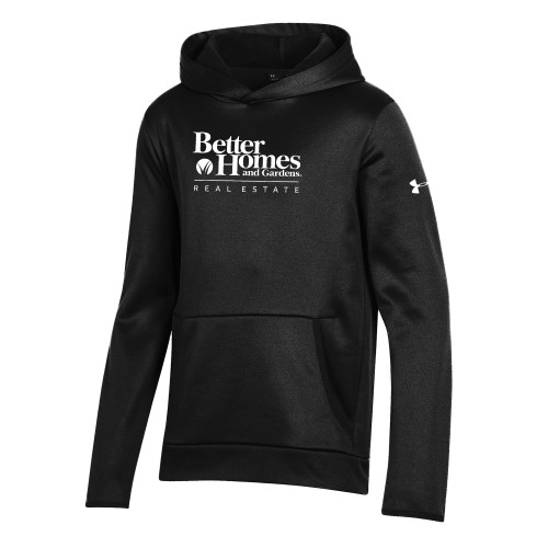 Under Armour Youth Black Fleece Hoodie-Core Logo