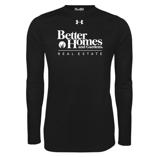 Under Armour Black Long Sleeve Tech Tee-Core Logo