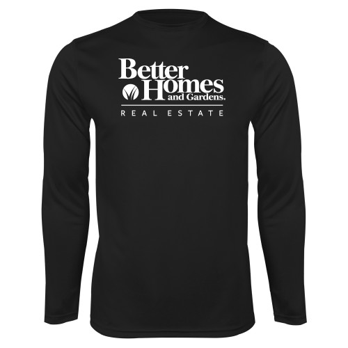 Black Performance Long Sleeve Shirt-Core Logo