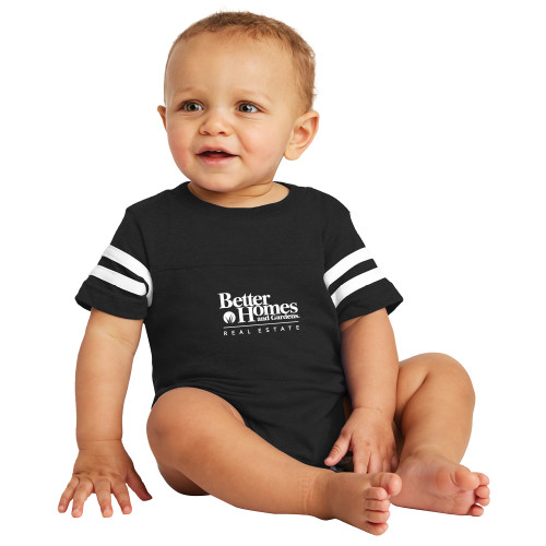 Vintage Black Jersey Onesie-Core Logo
