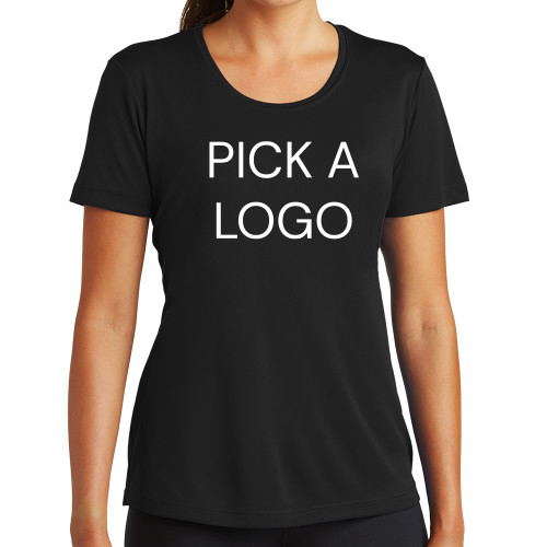 Womens Black Performance Tee-Blank for M Tools Setup