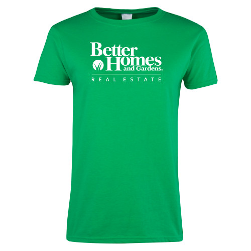 Womens Kelly Green Short Sleeve Tee-Core Logo